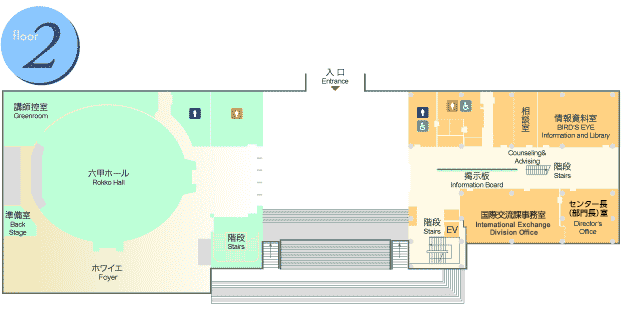 KOBE University Centennial Hall floor Map 2F